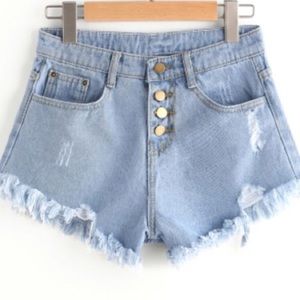 Distressed Jean Shorts